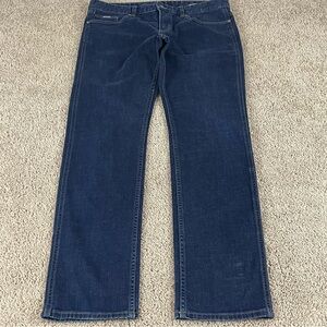 Hugo Boss Mens Jeans 34x32 (31” Inseam) Dark Wash Blue Stretch Denim F459
